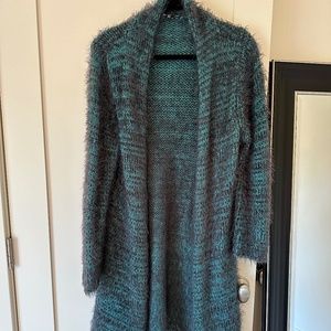 YEST Women's Long Sweater Teal/Black